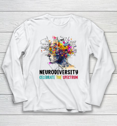 Neurodiversity Brain Autism Awareness ASD ADHD Long Sleeve T-Shirt