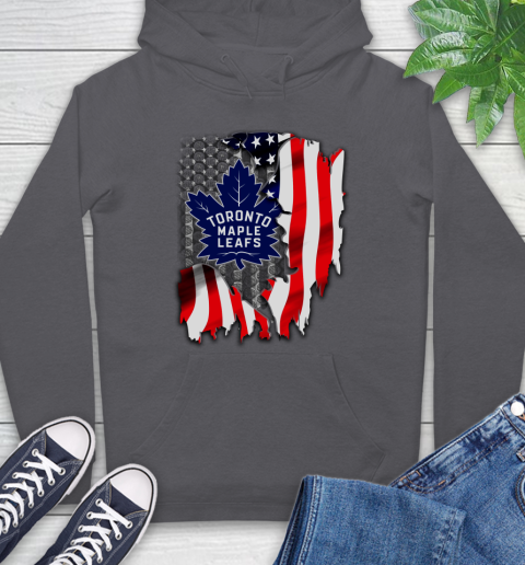Toronto Maple Leafs NHL Hockey American Flag Hoodie 7