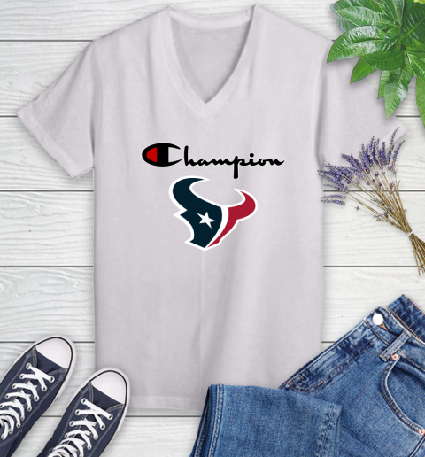 NFL Football Houston Texans Champion Shirt Women's V-Neck T-Shirt