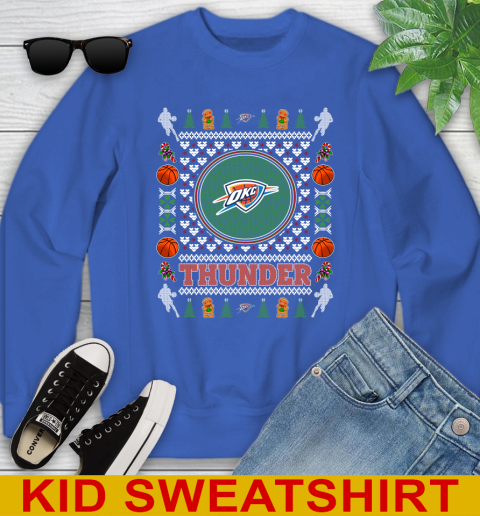 Oklahoma City Thunder Merry Christmas NBA Basketball Loyal Fan Youth Sweatshirt 6