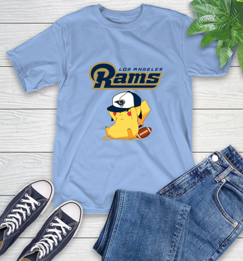 NFL Pikachu Football Sports Los Angeles Rams T-Shirt 11
