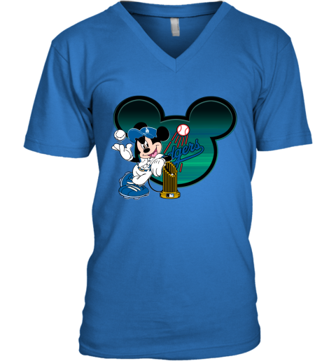 Hot Disney Mickey Mouse Loves Los Angeles Dodgers Heart Shirt