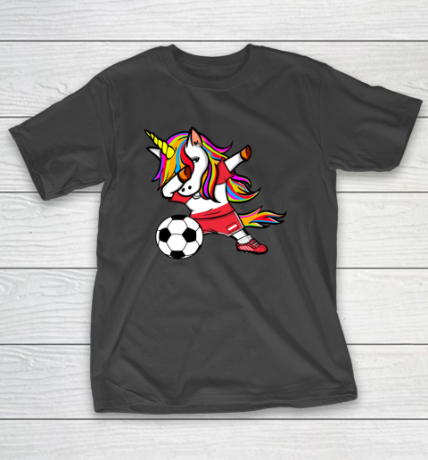 Dabbing Unicorn Austria Football Austrian Flag Soccer T-Shirt 2