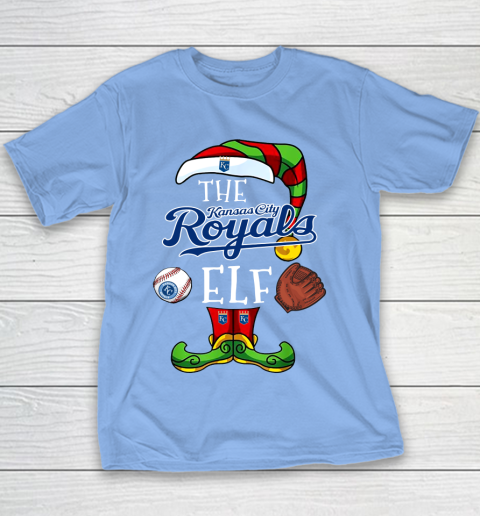Kansas City Royals Christmas ELF Funny MLB Youth T-Shirt 8