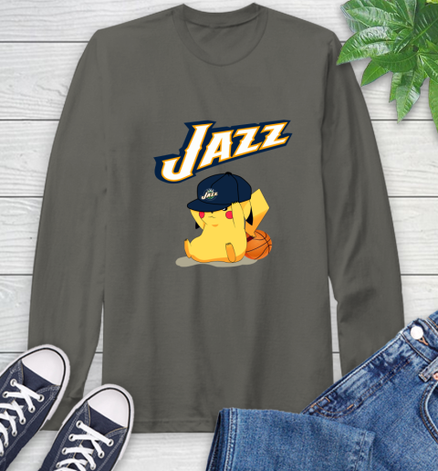NBA Pikachu Basketball Sports Utah Jazz Long Sleeve T-Shirt 8