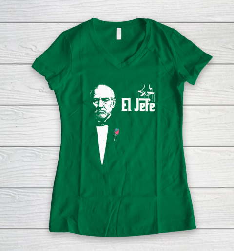 Gregg Popovich Coach El Jefe The Godfather Women's V-Neck T-Shirt 3