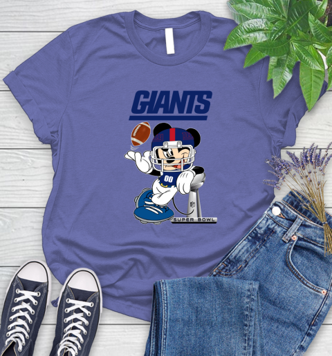 NFL newyork giants Mickey Mouse Disney Super Bowl Football T Shirt Women's T-Shirt 11