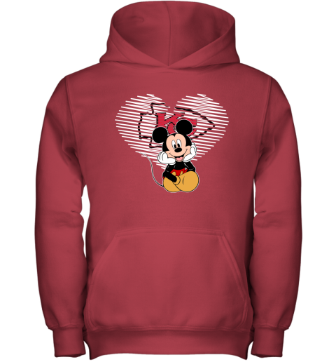NFL Kansas City Chiefs The Heart Mickey Mouse Disney Football T Shirt XoXQs6KJwZ1 youth hoodie 43 95 151514 front red