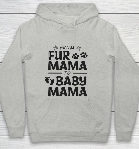 FROM FUR MAMA TO BABY MAMA Pregnant Dog Lover New Mom Mother Youth Hoodie
