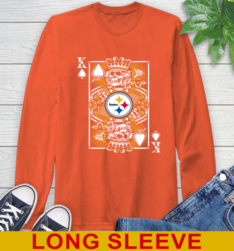 Pittsburgh Steelers NFL Football The King Of Spades Death Cards Shirt Long Sleeve T-Shirt 4