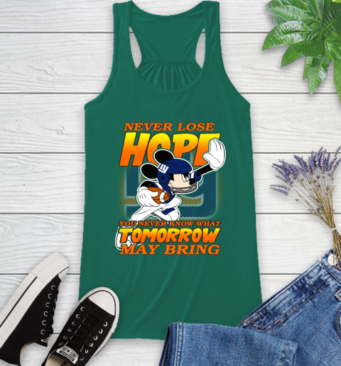 New York Giants NFL Football Mickey Disney Never Lose Hope Racerback Tank 6