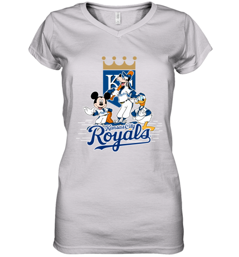 MLB Kansas City Royals Women's Short Sleeve V-Neck Fashion T-Shirt - S