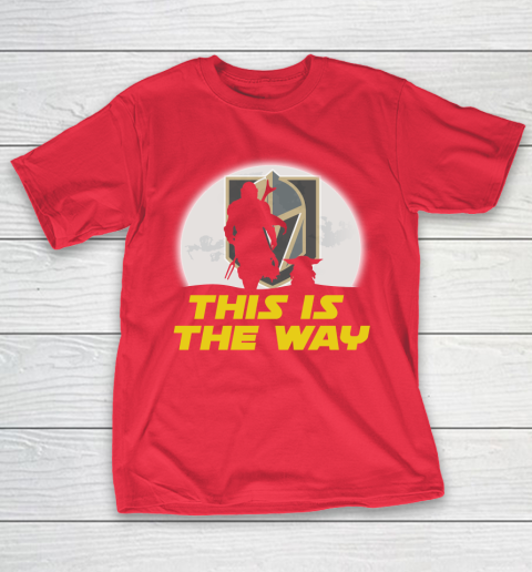 Vegas Golden Knights NHL Ice Hockey Star Wars Yoda And Mandalorian This Is The Way T-Shirt 9