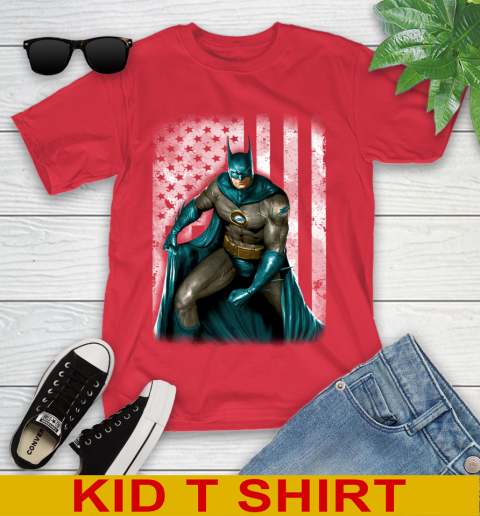 Miami Dolphins NFL Football Batman DC American Flag Shirt Youth T-Shirt 11