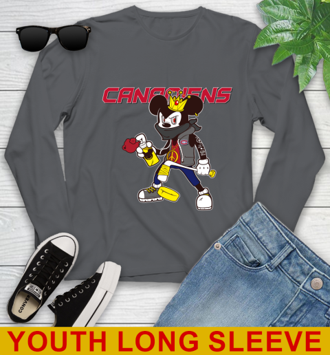 Montreal Canadiens NHL Hockey Mickey Peace Sign Sports Youth Long Sleeve 9