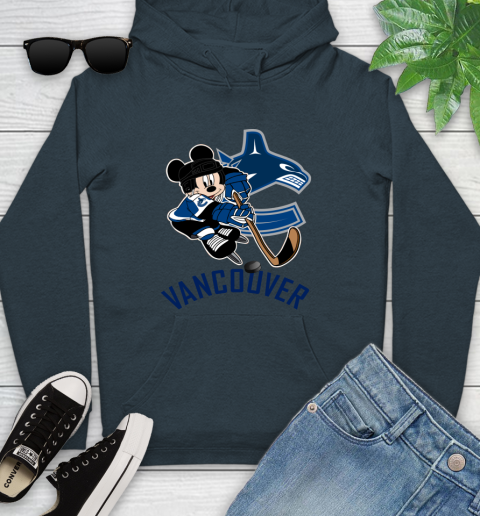 NHL Vancouver Canucks Mickey Mouse Disney Hockey T Shirt Youth Hoodie 8