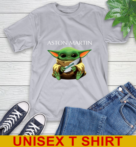 Star Wars Baby Yoda Hugs Aston Martin Car Shirt 5