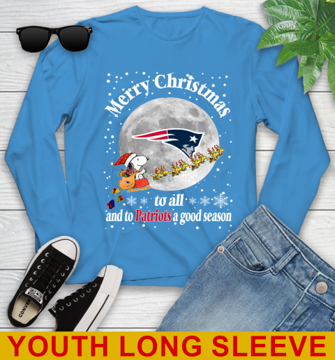 New England Patriots Merry Christmas To All And To Patriots A Good Season NFL Football Sports Youth Long Sleeve 8
