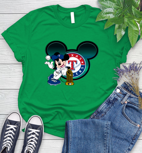 MLB Texas Rangers The Commissioner's Trophy Mickey Mouse Disney Women's T-Shirt 6