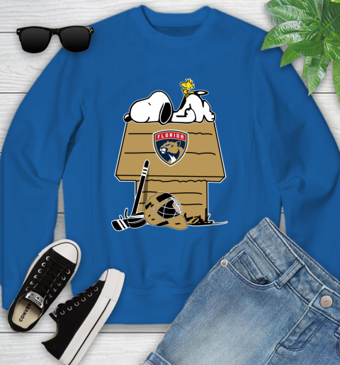 Florida Panthers NHL Hockey Snoopy Woodstock The Peanuts Movie Youth Sweatshirt 8