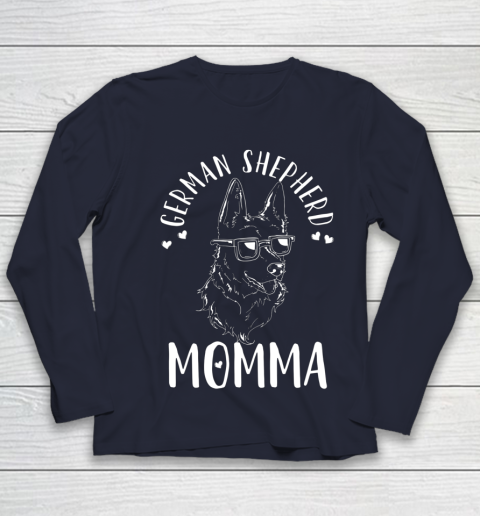 Dog Mom Shirt German Shepherd Momma Dog Mom Mama Gift Youth Long Sleeve 2