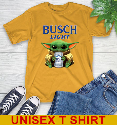 Star Wars Baby Yoda Hugs Busch Light Beer Shirt 3