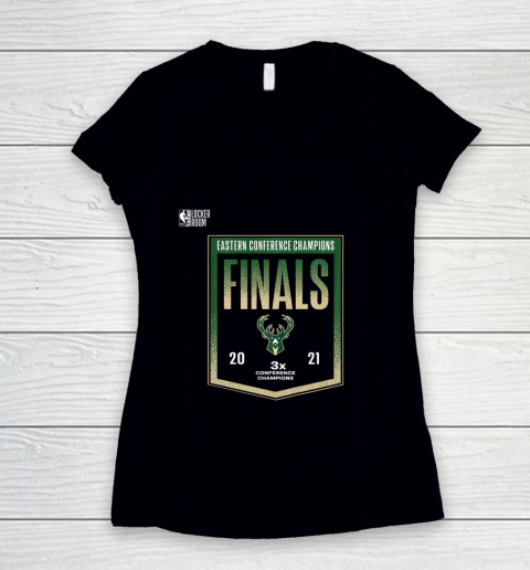 Bucks Finals 2021 NBA Women's V-Neck T-Shirt