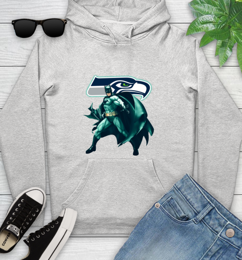 NFL Batman Football Sports Seattle Seahawks Youth Hoodie Tee For