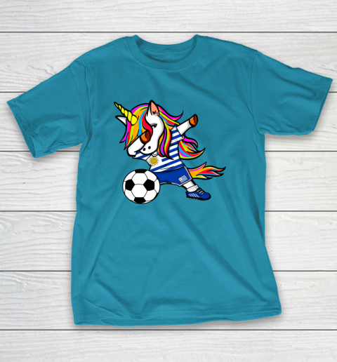 Dabbing Unicorn Uruguay Football Uruguayan Flag Soccer T-Shirt 20