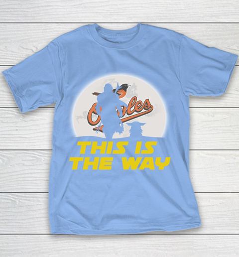 Baltimore Orioles MLB Baseball Star Wars Yoda And Mandalorian This Is The Way Youth T-Shirt 8