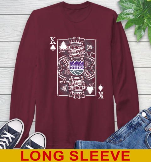 Sacramento Kings NBA Basketball The King Of Spades Death Cards Shirt Long Sleeve T-Shirt 7