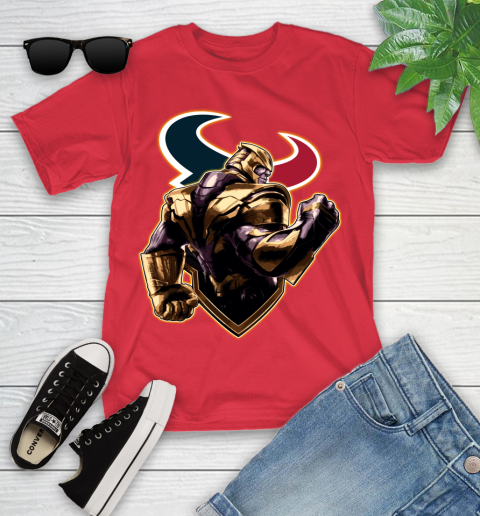 NFL Thanos Avengers Endgame Football Sports Houston Texans Youth T-Shirt 10