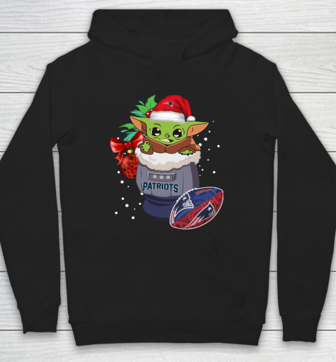 New England Patriots Christmas Baby Yoda Star Wars Funny Happy NFL Hoodie 2