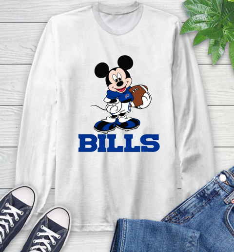 NFL Football Buffalo Bills Cheerful Mickey Mouse Shirt Long Sleeve T-Shirt 2