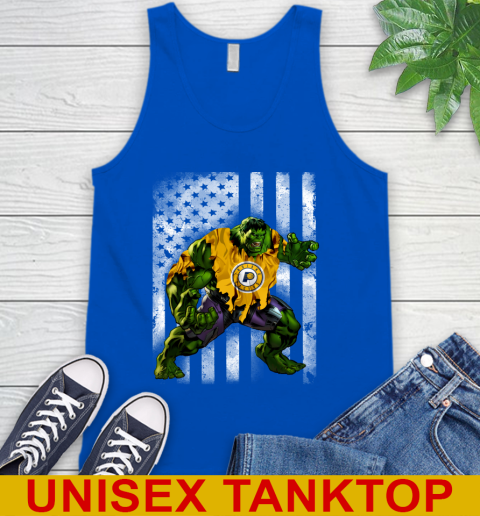 Indiana Pacers Hulk Marvel Avengers NBA Basketball American Flag Tank Top 4