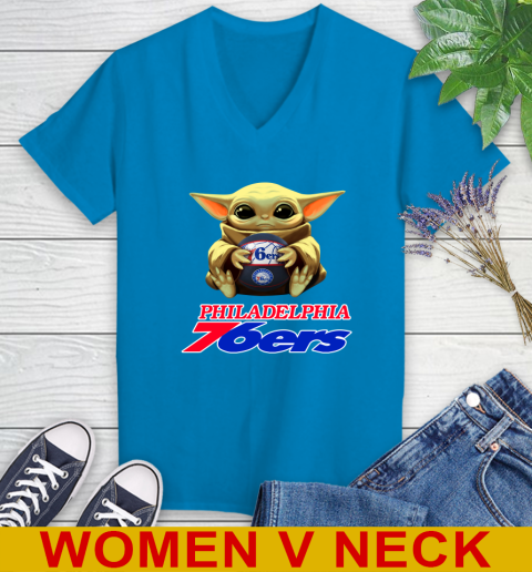 NBA Basketball Philadelphia 76ers Star Wars Baby Yoda Shirt 84