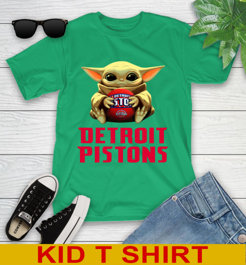 NBA Basketball Detroit Pistons Star Wars Baby Yoda Shirt 106