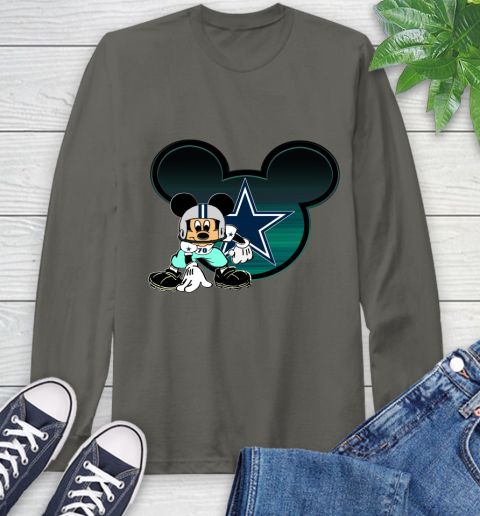 NFL Dallas Cowboys Mickey Mouse Disney Football T Shirt Long Sleeve T-Shirt 8