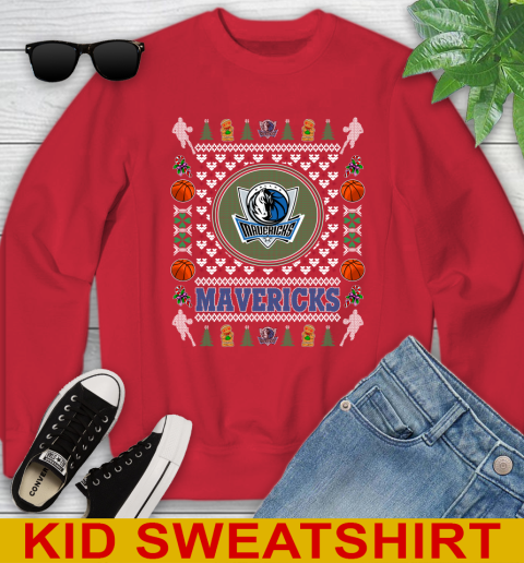 Dallas Mavericks Merry Christmas NBA Basketball Loyal Fan Youth Sweatshirt 7