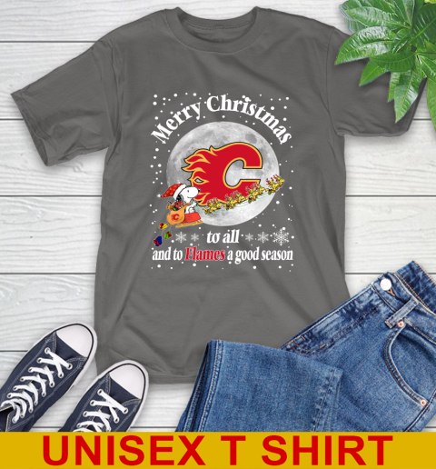Calgary Flames Merry Christmas To All And To Flames A Good Season NHL Hockey Sports T-Shirt 10
