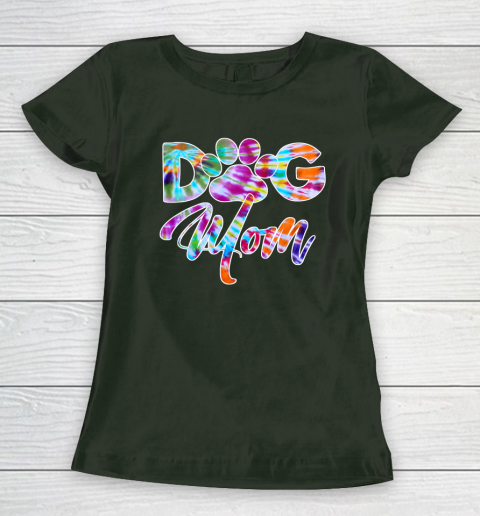 Dog Mom Shirt Tie Dye Dog Mom Apparel for Women Dog Lover Gifts Paw Women's T-Shirt 4