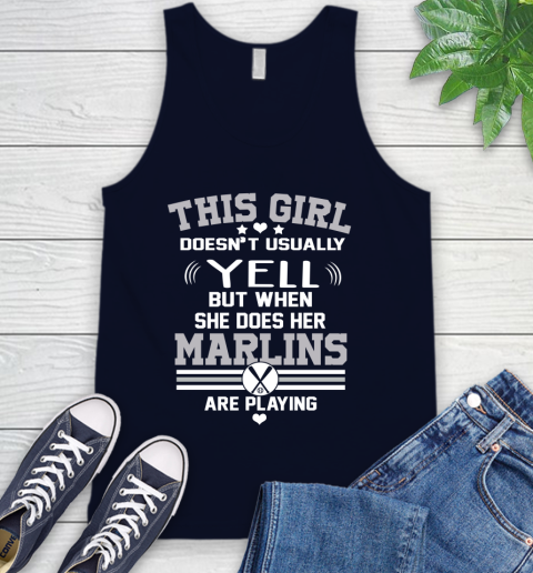 Miami Marlins MLB Baseball I Yell When My Team Is Playing Tank Top 2