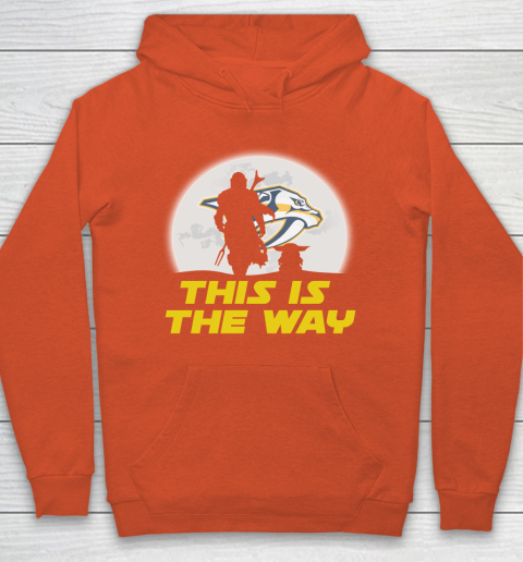 Nashville Predators NHL Ice Hockey Star Wars Yoda And Mandalorian This Is The Way Hoodie 3