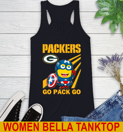 NFL Football Green Bay Packers Captain America Marvel Avengers Minion Shirt Racerback Tank 8