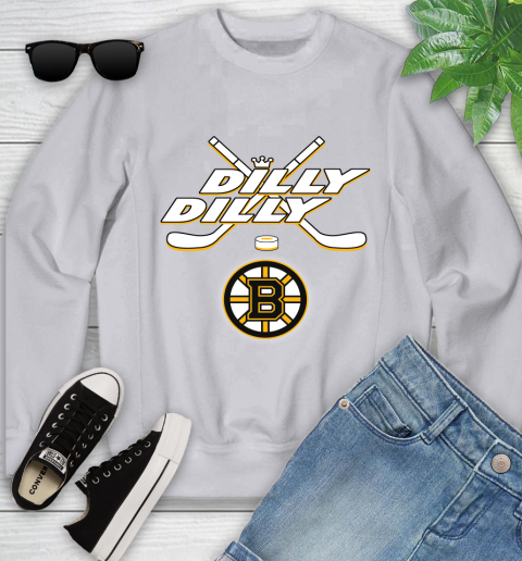 NHL Boston Bruins Dilly Dilly Hockey Sports Youth Sweatshirt 4