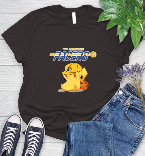 NBA Pikachu Basketball Sports Indiana Pacers Women's T-Shirt 8