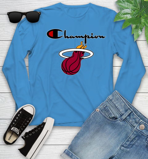 NBA Basketball Miami Heat Champion Shirt Youth Long Sleeve 5