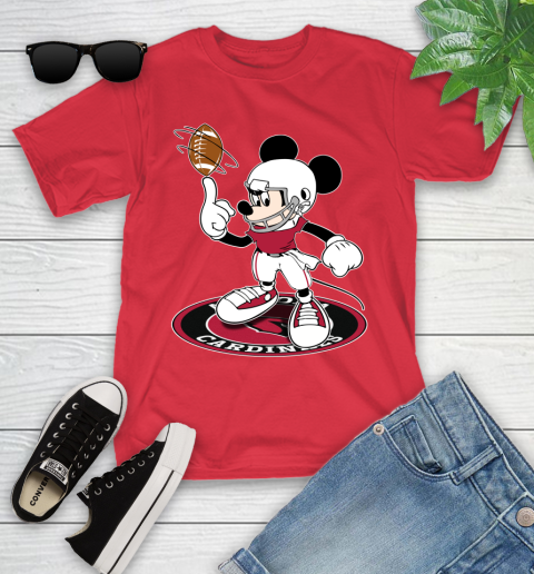 NFL Football Arizona Cardinals Cheerful Mickey Disney Shirt fish pond Youth T-Shirt 10