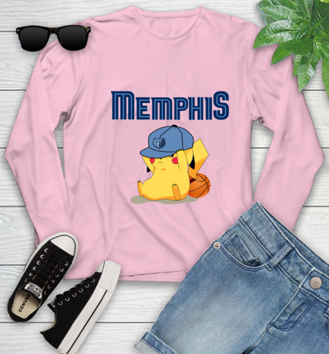 NBA Pikachu Basketball Sports Memphis Grizzlies Youth Long Sleeve 10