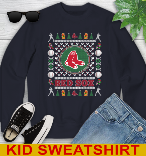 Boston Red Sox Merry Christmas MLB Baseball Loyal Fan Youth Sweatshirt 2